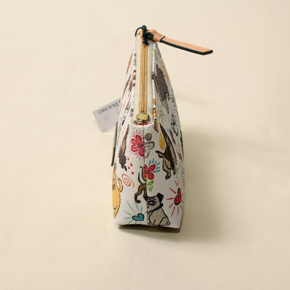 Dooney & Bourke Disney Dogs Wristlet Zip Pouch White Multi NEW WITH TAGS - Picture 5 of 7